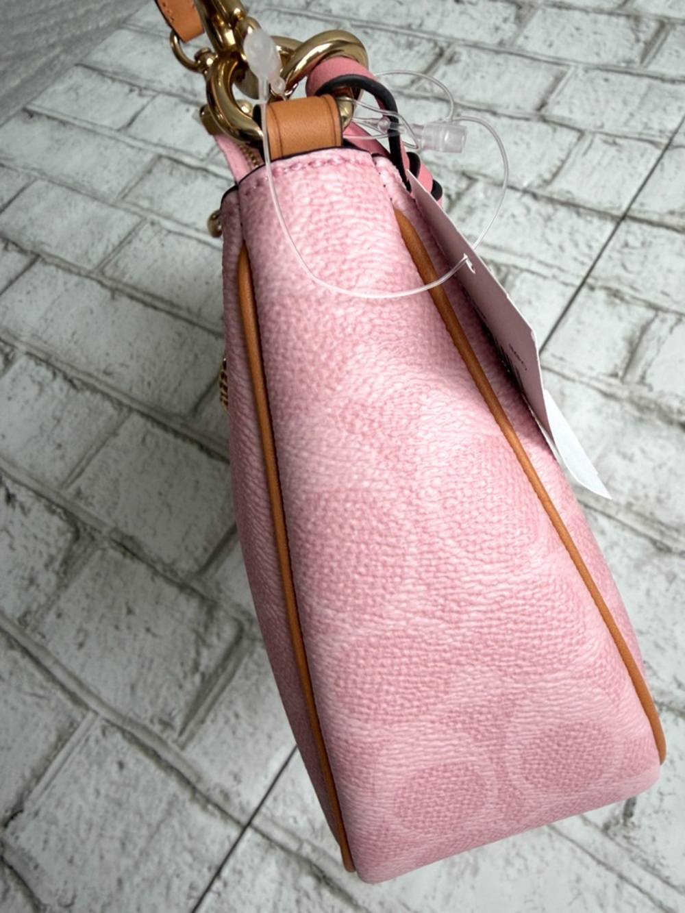 Coach Powder Pink Teri Shoulder Bag With Charms - Picture 9 of 17